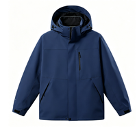 Blouson Bomber Imperméable à Capuche pour Homme, Doublure Polaire Hiver, Vêtement de Travail d'Extérieur, Fermeture Éclair Avant, Logo Personnalisé, Vente en Gros OEM