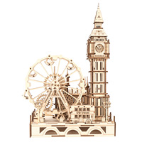 Nuevo Producto, Modelo de Ensamblaje de la Rueda Gigante del Big Ben de Londres, Rompecabezas 3D de Madera, Juguete Educativo DIY para Mayores de 14 Años