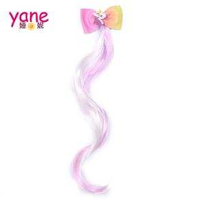 Jepit rambut Wig jepit Unicorn untuk anak perempuan bayi klip rambut kupu-kupu barel plastik logam & dekorasi rambut kain - Product Image 5