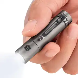 KF04方便的微型超迷你小口袋，带AAA电池口袋夹迷你发光二极管钛手电筒
