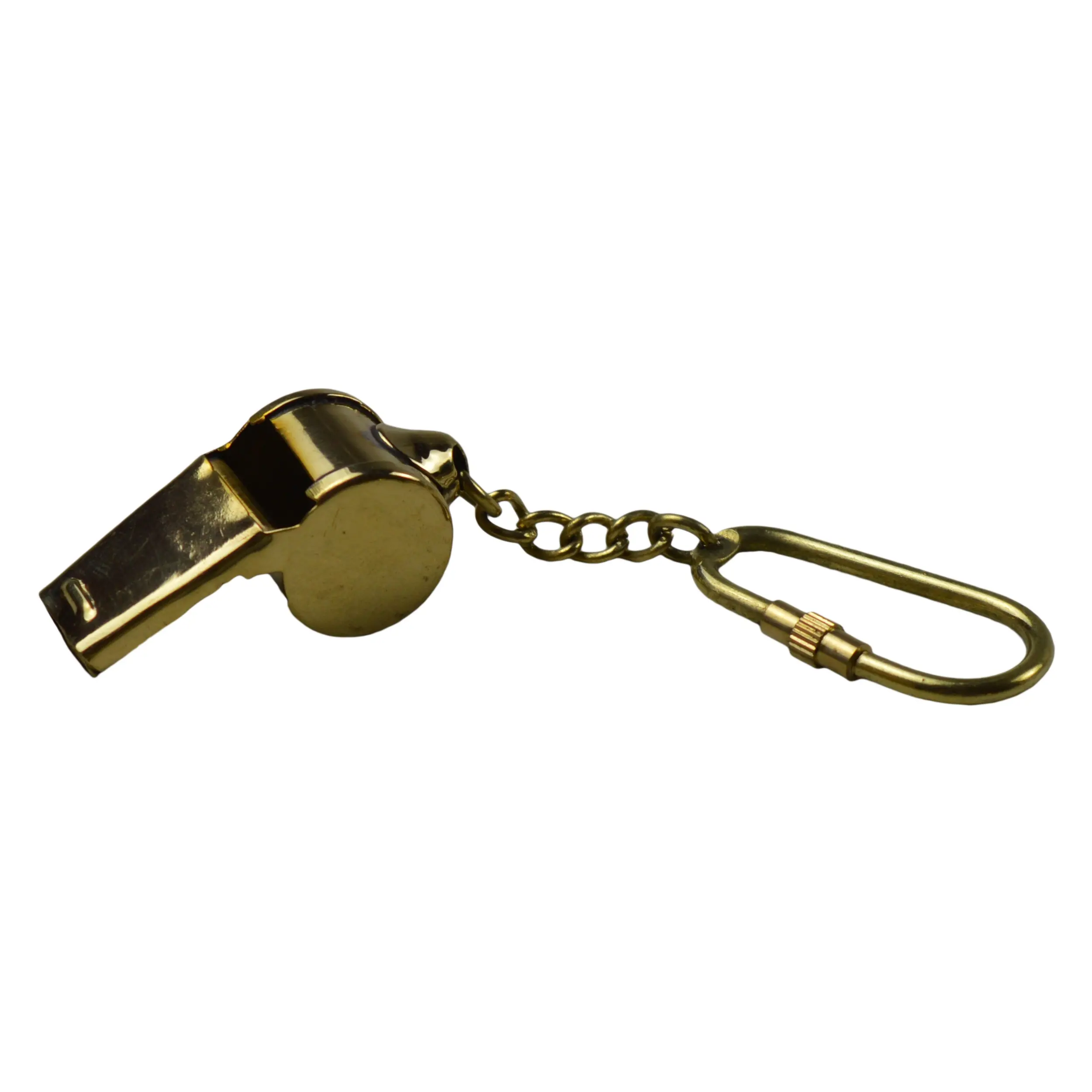 Decor Gold Colored Finishing Design Key Holder With Decorative Brass Metal Design Key Ring Best Whistle Shaped Key Chain