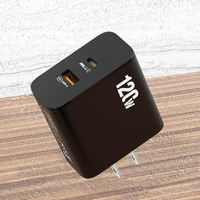 120W PPS USB C Hızlı Şarj Cihazı QC3.0 Çift Portlu Duvar Şarj Cihazı Güç Adaptörü ABD İngiltere AB Fişi iPhone Samsung Telefon Dizüstü Bilgisayar Tablet için