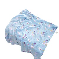 Tricoté Bambou Coton Bébé Emmaillotage Serviette Écologique Dessin Animé Motif Nouveau-Né Emballage Bain Câlin Couette Personnalisable Toutes Saisons