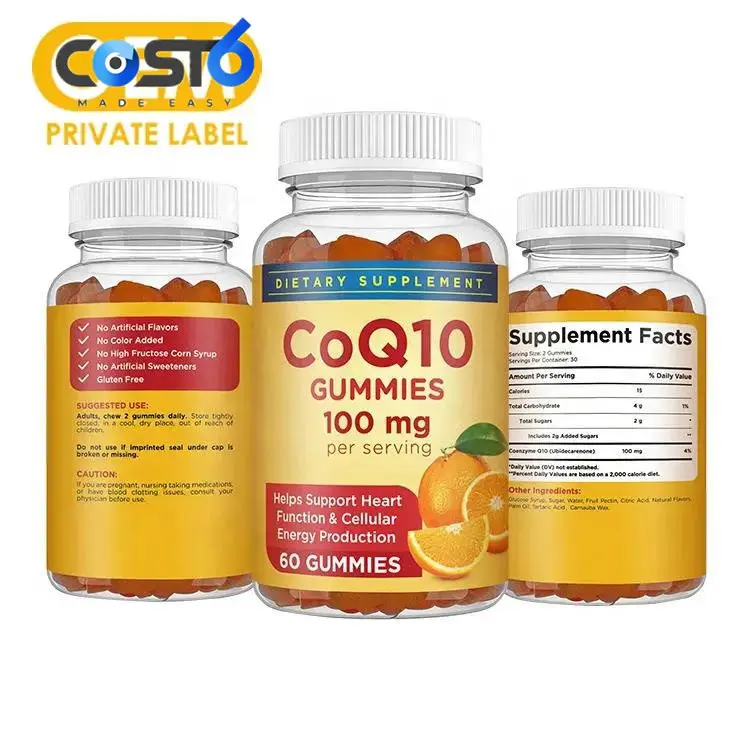 Coenzyme Q10 Gummies For Sale CoQ10 Booster CoQ10 Gummies Support Contract Manufacturing OEM/ODM Heart Health, and Antioxidants