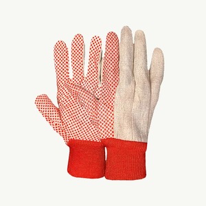 Guantes de Seguridad de Algodón de Uso General, Rojos, con Puño de Punto y Textura Antideslizante en la Palma - Product Image 4