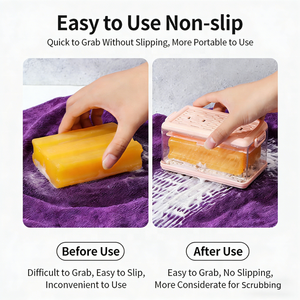 Boîte à savon moussant japonaise à succès, pour la maison, la salle de bain, le linge, avec brosse de nettoyage et plateau d'égouttage - Product Image 3