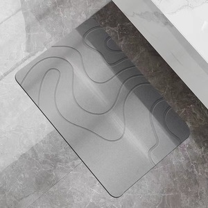 אמבט אדמה diatomon מחצלת אמבט אבן ללא החלקה מחצלת ייבוש מהיר אפור כהה סופג אמבטיה אמבטיה מקלחת - Product Image 5