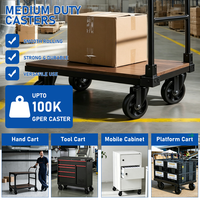 Roulettes pivotantes en PVC de 4 pouces, de qualité supérieure, avec frein, pour chariot de rangement robuste, capacité de charge de 100 kg, personnalisables