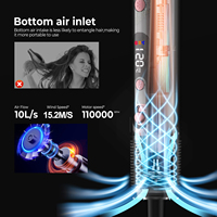 Styler capillaire professionnel 1400W avec écran LCD, pour un coiffage quotidien à domicile, avec diffuseur et peigne ionique, OEM ODM personnalisé