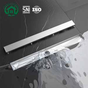 Pano.V Tile Insert Floor Shower Black <b>Drain</b> SUS 304 Stainless Steel Long <b>Linear</b> Shower Grate Floor <b>Drain</b> for Bathroom - Product Image 1
