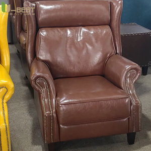 Sillón de Cuero Sintético Estilo Club para Caballeros U-best, Sofá Individual para Salón de Cigarros, Silla de Cuero para Biblioteca en Casa - Product Image 4