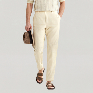 <span class=keywords><strong>Pantaloni</strong></span> <span class=keywords><strong>Estivi</strong></span> in <span class=keywords><strong>Lino</strong></span> per <span class=keywords><strong>Uomo</strong></span>, Leggeri, Traspiranti, di Alta Qualità, con Logo Personalizzato - Product Image 5