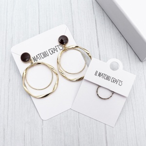 Emballage de cartes à bijoux noires pour bagues, bracelets, colliers, présentoir à bijoux avec impression de logo personnalisée - Product Image 4