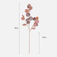 Daun Eucalyptus Berbiji 4 Cabang Warna Musim Gugur Berkualitas Tinggi dengan Batang Berbiji untuk Dekorasi Pernikahan, Centerpiece, dan Dekorasi Rumah