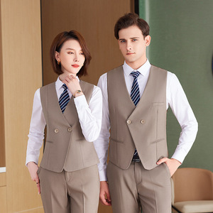 Gilet Professionale da Uomo per Completo Elegante, Abbigliamento Formale da Uomo per Ufficio con Chiusura a Cerniera - Product Image 2