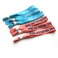 Bracelet en tissu tissé en polyester jacquard écologique avec logo personnalisé, impression par sublimation, bracelets promotionnels