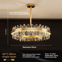 Plafonnier LED rond moderne en acrylique et cristal, luminaire suspendu pour chambre à coucher, salle à manger, hall d'hôtel, décoration de luxe pour la maison