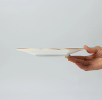Assiettes de restaurant en porcelaine fine blanches personnalisées pour mariage, fabriquées en Chine