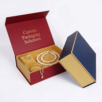 Solution d'emballage personnalisée, boîte de rangement pour bijoux en carton pliable, finition mate, prix de gros