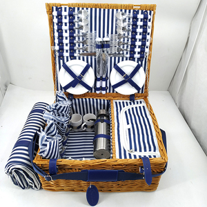 <span class=keywords><strong>Cesta</strong></span> de <span class=keywords><strong>Picnic</strong></span> Portátil Ecológica Willow para <span class=keywords><strong>6</strong></span> <span class=keywords><strong>Personas</strong></span>, con Mimbre y PP, para Camping y Almacenamiento de Alimentos, 50x45x22cm, Gran Venta - Product Image 4