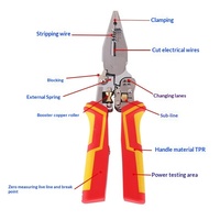 Herramienta Multifuncional 9 en 1 para Pelar Cables de Acero, Comprobar Voltaje y Crimpar, Segura contra Descargas Electrostáticas, Grado Industrial/DIY, Sistema Métrico, OEM/ODM