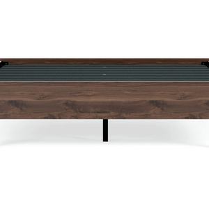 โครงเตียงไม้เนื้อแข็งแบบมินิมอล สีเข้ม แข็งแรง ทนทาน ปรับระดับได้ แกะสลักด้วยมือ ประหยัดพื้นที่  ปรับแต่งสีได้ สำหรับห้องนั่งเล่น - Product Image 4