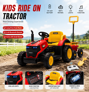 Nouvelle voiture électrique pour enfants unisexe, <span class=keywords><strong>camion</strong></span> et <span class=keywords><strong>remorque</strong></span>, jouet pour enfants à quatre roues <span class=keywords><strong>avec</strong></span> fonction MP3 à distance et matériau plastique - Product Image 1