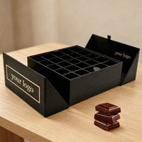 Boîte cadeau rigide personnalisée avec logo imprimé, en carton gaufré, avec revêtement UV, fermeture magnétique, pour chocolats