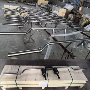 Barra de Sentadillas Curva con Almohadillas de Seguridad para Hombros y Brazos, Agarre Reforzado de 38mm, Fundas de 2 Pulgadas, Capacidad de 1500 LB, Barra de Sentadillas de Seguridad Apilable - Product Image 5