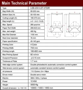 Hoge Kwaliteit LSB-200 + LST-4700R Automatische 4 Kleuren Afdrukken Papieren Zak Maken Machine