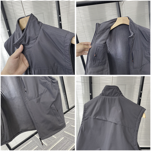 Custom <strong>Men's</strong> Reversible Windproof Vest Winter Outerwear Sleeveless Waistcoat Lined <strong>Fleece</strong> Coat Stand Collar <strong>Gilet</strong> Plus Size 6XL - Product Image 5