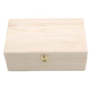 Wooden Craft Box Pine Treasure Chest Storage Memory Keepsake Gift Box Customize