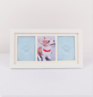 Commande en gros personnalisé cadre photo commémoratif pour animaux de compagnie empreinte argile chien chat patte Kit d'impression pour cadeau d'anniversaire souvenir