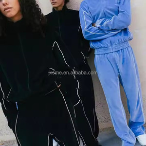 Setelan pakaian olahraga kustom pria, 2 potong reflektif, ukuran besar, setelan keringat, pakaian olahraga untuk pria - Product Image 4