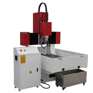 Máquina enrutadora CNC de grabado y tallado de metal de alta resistencia 6060 con tamaño de trabajo de 600x600mm