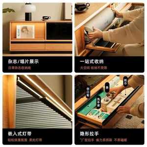 Gu De Tv <b>Cabinet</b> 1.5m <b>Pine</b> Wood Storage Living Room Furniture Nordic Style - Product Image 5