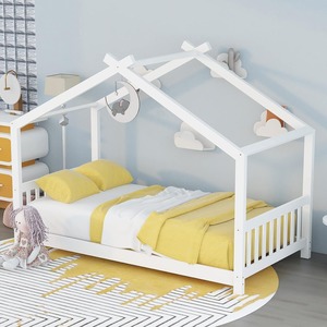 Moderno Letto in Legno Bianco per Bambini con Testiera, Comodo e di Grandi Dimensioni, per Camera da Letto e Hotel, per Ragazzi e <span class=keywords><strong>Ragazze</strong></span> - Product Image 1