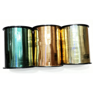 Durable Flexishine Solid Metallic Plastic Gift PP <b>Ribbon</b> Roll Curling <b>Ribbon</b> for Retail Packaging Craft Supplies - Product Image 2