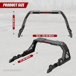 Barra Antivuelco Universal Ajustable para Camionetas Pickup de Tamaño Mediano y Grande, Compatible con Hilux Revo Vigo Ranger Ford F-150 Ram Tacoma Tundra - Product Image 2