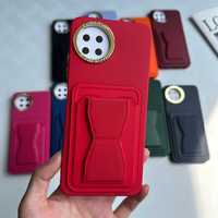 En gros Multifonctionnel Simple Pliant Stand Carte Sac Solide Couleur Anti Goutte Téléphone étui pour iphone 17 16 15 Samsung A07