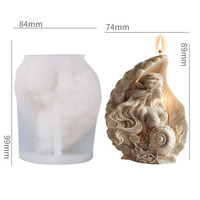3D Meerjungfrau Muschelform Silikon Kerzenformen Sexy Frauen Kerzenform für Kerzenherstellung Harz Seifen Gießen Meeres-Themen Formen