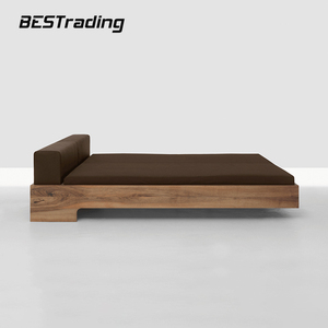 Design moderno de cama de madeira de teak modelos japoneses up-holstered queen size armações de cama de coelho duplo - Product Image 2