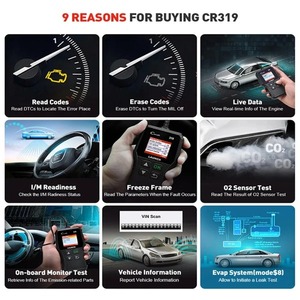 Lançamento X431 Creader CR319 <span class=keywords><strong>OBD2</strong></span> Scanner Full Auto <span class=keywords><strong>Code</strong></span> <span class=keywords><strong>Reader</strong></span> Ferramentas de diagnóstico automotivo Car Check Engine PK ELM327 KW310 CR3001 - Product Image 4
