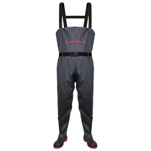 Grande combinaison de <span class=keywords><strong>pêche</strong></span> respirante avec poche, cuissardes en PVC avec bottes - Product Image 2