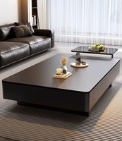 Nouveau modèle 2026 : Ensemble table basse et meuble TV de style minimaliste pour petits salons et chambres, table à thé sur pied avec tiroirs