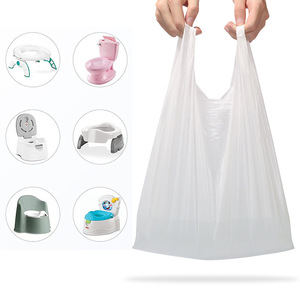 Disposable Toilet Bags Extra Thick <b>Large</b> Size Waterproof Portable Outdoor Use With Absorbent Pad Unisex - Product Image 1