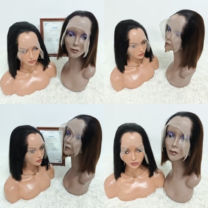 Promoción Letsfly: Pelucas sin pegamento M Hair Line de 60$, pelucas bob SDD con frontal de encaje 13x6, 12A, 10-12 pulgadas, 100% cabello humano, venta al por mayor en stock. - Product Image 3