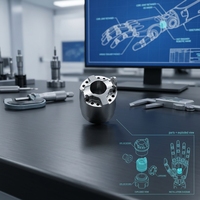 Eje de Soporte Industrial J-3 de Segmento Medio para Manipuladores Robóticos de Alto Torque, Aleación Especial de Alta Resistencia, Mecanizado Térmico