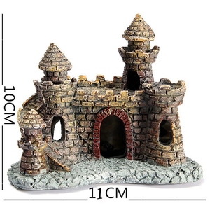 Castillo de resina Artificial de tanques, ornamento de paisaje de Acuario, decoraciones para tanque de peces, estatua - Product Image 3