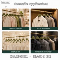 Großhandel Maßgefertigte Kleiderbügel aus Samt, Metall, Kunststoff, Stoff, beflockt, einzeln, für Kleiderschrank, Garage, Boutique, Badezimmer, bedruckbar